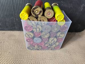 lot 185 image: Re-Loaded Shotgun Shells Mostly 12 Gauge, a few 20 Gauge