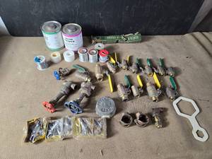 lot 220 image: Water Valves, Solder, Glue and More