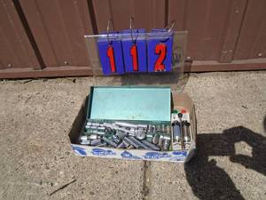 Flat of racthets & sockets. Some USA Some import. As shown.
