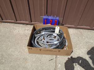 Braided & rubber water lines. Approx 10 - 12. As shown.