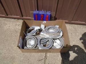 12 braided water lines. As shown.