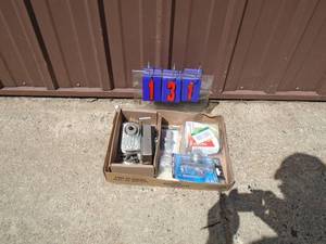 Flat of door hardware. 1 electronic. As shown.