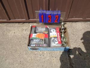 Assorted door hardware. As shown.