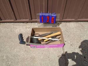 Flat of tools. As shown.