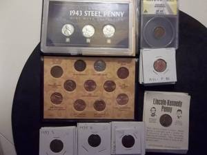Collection Of Lincoln Wheats, War, Set Of All Different Strikes, Graded 1922 D, Misc Wheat Cents