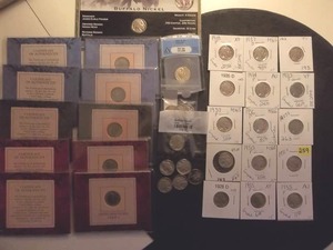 Set Of High Grade Buffalo Nickels & Collectors Sets Of V-Nickels 1913-1937. V-Nickels 1883-1912