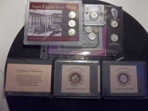 Dime Collection Seated Liberty, Barber, Mercury Head & Roosevelt Collector Sets