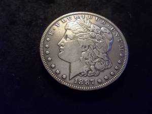 1887 O Morgan Silver Dollar