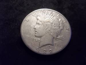1922 S Peace Silver Dollar
