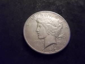 1922 S Peace Silver Dollar