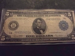 5 Dollar Large Bill 1914 Series