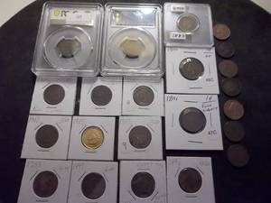 Collection Of Indian Head Cents 1870s-1900s  22 Coins In All