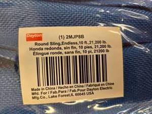 New Dayton Round Sling, Endless 10ft. 21,200 lb.