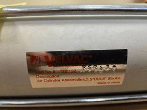 VELVAC Air Cylinder 3.5in DIA, 8in Stroke PN 100132