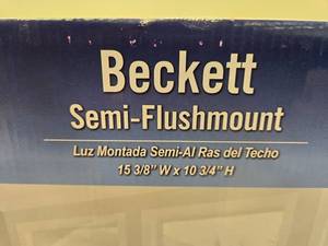 home impressions 2 Beckett Semi-Flushmount Lights NEW