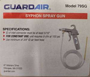 GUARDAIR SYPHON SPRAY GUN Model 79SG