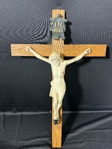 lot 59 image: Wooden Crucifixion Cross