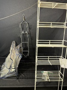 lot 83 image: Storage Racks & Plastic Over the Door Shoe Hanger