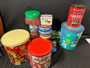 lot 86 image: Tin Containers Multiple sizes