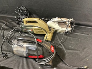 lot 145 image: Iron and Two Hoover Sidewinder Vacuum Cleaners