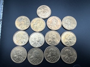 lot 23 image: Thirteen Sacagawea Dollars