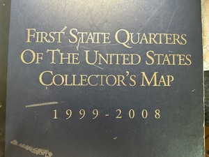 lot 38 image: First State Quarters Collectors Map (50 Coins)