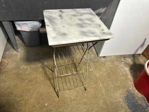 lot 186 image: Marble Topped Table (Marble top is removable)