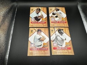lot 280 image: Topps-Post Baseball Hall of Fame Commerative Cards - Willie McCovey, Reggie Jackson, Harmon Killebrew and Babe Ruth