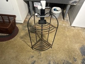 lot 184 image: Bathroom Corner Shelf with Toilet Paper Holder