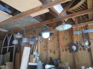 lot 50 image: (G) 6 Vintage Ceiling Light Fixture...