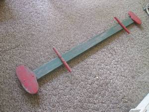 lot 81 image: (DLR) Vintage Wood Teeter Totter -...