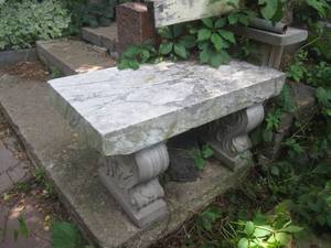 lot 93 image: (OUT) Granite Top Concrete Legs Yar...