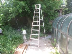 lot 96 image: (OUT) 112 High Fiberglass Ladder -...