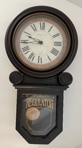 lot 14 image: STERLING & NOBLE Clock Company Regulator Clock
