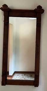 lot 21 image: Antique EASTLAKE Mirror with Carved Details