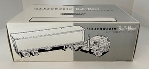 lot 23 image: FIRST GEAR Die Cast Metal Replica 53 Kenworth Bull-Nose Tractor and Trailer - 134 Scale - Plastic Products Co. Inc.