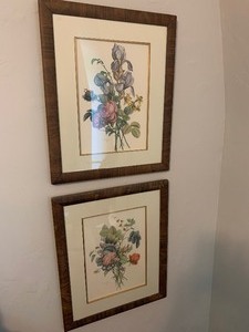 lot 206 image: Vintage Signed and Framed Floral Art