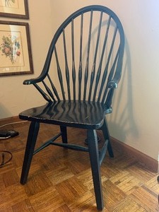 lot 208 image: Vintage High Back Wooden Chair