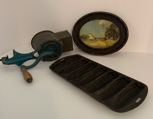 lot 70 image: VINTAGE Variety including Cast Iron Corn Bread Pan and More