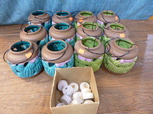 12 Ceramic Garden Patio Lanterns