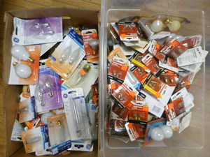 Lot of Light Bulbs and Flashlights