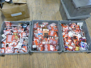 3 Totes of Furniture Hardware