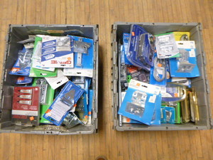 2 Totes of Garage Door Repair Hardware
