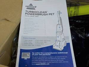 Bissel Turbo Clean Power Brush Pet Carpet Cleaner- New needs assembly