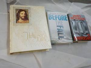 Holy Bible and 2 Hardcover Books...