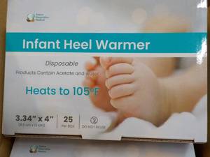 4 x 25 per box Infant Heel Warmers good for all ages