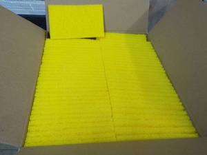 Case of 60 x 3 x 5 Yellow Cleaning Pads