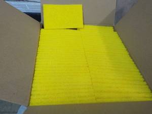 Case of 60 x 3 x 5 Yellow Cleaning Pads