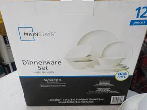 Mainstays 12 pc Dinnerware Set- Juego De Vajilla