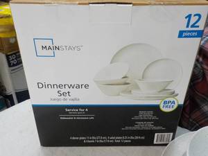 Mainstays 12 pc Dinnerware Set- Juego De Vajilla